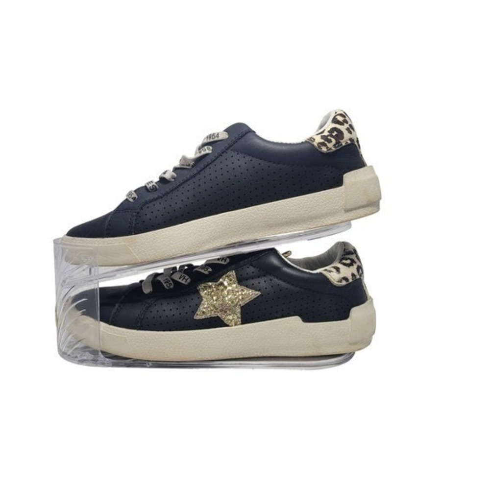 Vintage Havana Gadol Sneakers Womens 7 Navy Gold Excellent Leopard Star Top